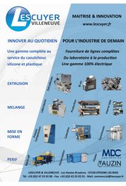Maschinenprogramm - Lescuyer & Villeneuve - Extruder / Walzenmischer / Innenmischer / Kompressionspresse / Aufschnittmaschine / Kalander