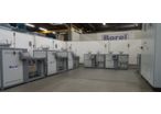 Komplette Wärmebehandlungswerkstatt für die Uhrenindustrie , 5 BOREL Swiss-Retortenöfen unter Schutzgasatmosphäre mit zentraler Steuerung 