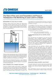 The Role of Flow and Level Transmitters and Pressure Transducers in the Monitoring of Juice Level in a Vessel