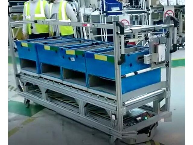 AGV (automated guided vehicle) oder Fahrerloses Transportfahrzeug