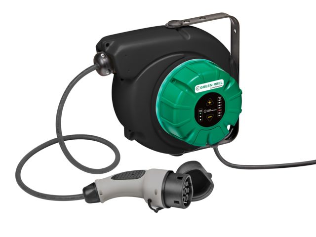 Automatischer Aufroller für Ladekabel von E-Autos