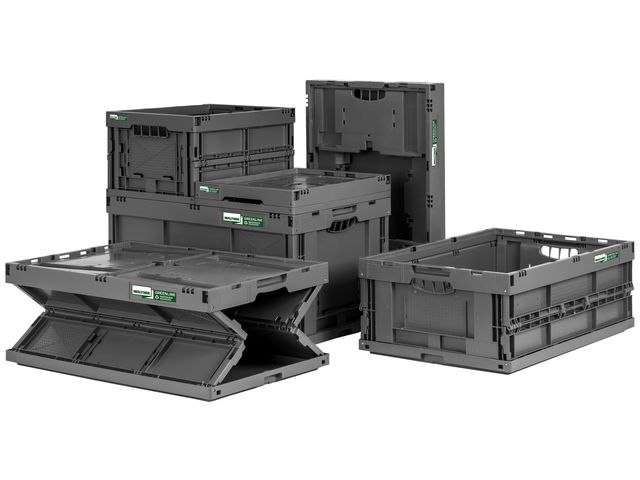 boxline  Leitfähige Faltbox (ESD) Falter 4322 cond schwarz 400 x 300 x 220  mm