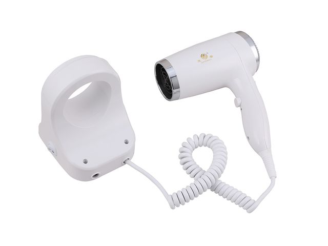 Haartrockner 1 800 W mit Wandhalterung - 2 Wärmestufen - Weiß | Kontakt