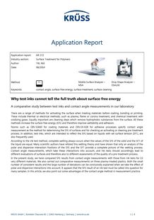 Why test inks cannot tell the full truth about surface free energy