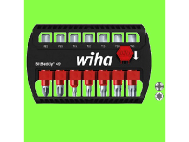 Wiha : WIHA- Embouts - Coffrets d'Embouts - BitBuddy de 49, 7 pièces Mélangées Embouts MaxxTor Pozidriv et TORX