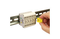 Thermoelement-Klemmenblöcke zur DIN-Schienenmontage mit Prüfbuchse