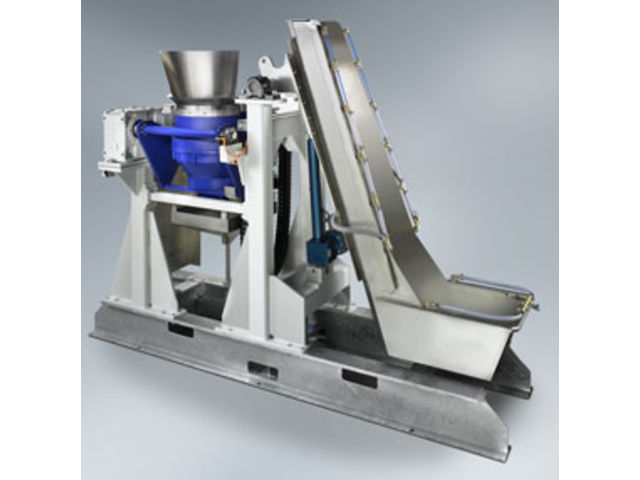 Tellerfliehkraftmaschine CF 50 mit automatischer Granulatrückführung