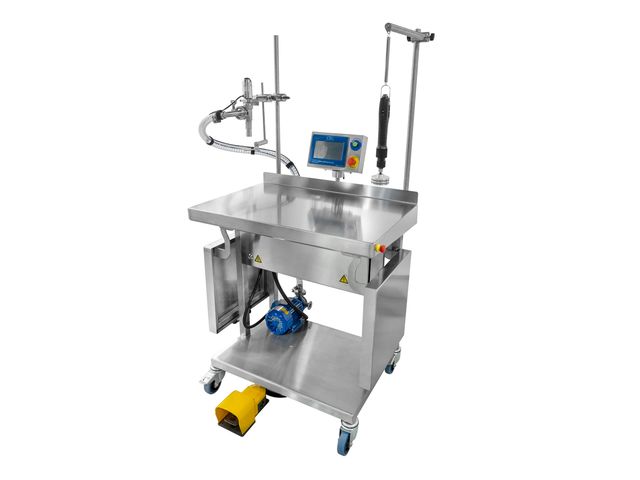 Halbautomatische Abfüllmaschine für Flüssigkeiten, Cremes und Pasten - Modell K-NET