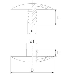 Druckknöpfe PE - produit présenté par BÜLTE PLASTIQUES
