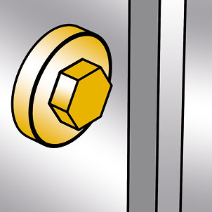 Schutzkappen für Fassadenbauschrauben - Plastikverschluss