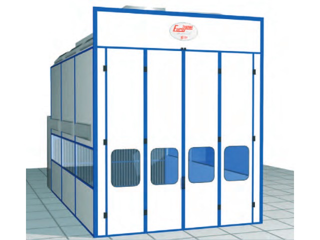 ÜBERDRUCKLACKIERKABINEN MIT TROCKENFILTERUNG