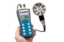 Tragbares Flügelrad-Anemometer zur Feuchte- und Temperaturmessung