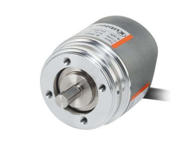 Drehgeber Absolut Singleturn Sendix F3653, SSI, BiSS, gray, binär, Ø 36 mm, optisch, Welle.
