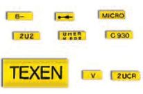 Kennzeichnungstüllen SILAVIA-TWIN Beschriftung nach Wunsch mit Schutzfilm