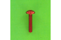 Innensechskantschrauben : Halbrundkopf mit Innensechskant - Aluminium - Blister mit 8 Linsenkopfschrauben mit Innensechskant Aluminium P60 Rot eloxiert