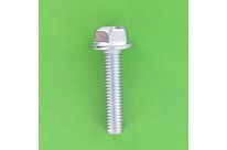 Sechskantschrauben : Sicherheitssechskantschrauben - Sechskantschrauben mit Flansch und Sperrrippen - Sechskantschrauben mit Flansch und Sperrrippen Stahl 8.8 Weiß verzinkt DIN 6923