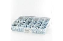 Sechskantschrauben : Standardsechskantschrauben - Sortimentboxen - Box mit 292 Sechskantschrauben + Muttern M8-M10-M12 Stahl 8.8 Weiß verzinkt DIN 933