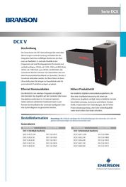 Katalog Serie DCX-S für automatisierte Schweißanwendungen