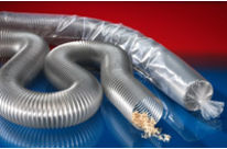 Schwerentflammbare Polyurethanschläuche für die Holzindustrie: TIMBERDUC® PUR 534 SE