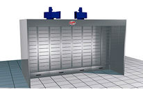 Kabinen für manuelle pulverbeschichtung