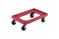 Transport-Rollwagen Mit Polyamidrädern, schwarz 600 x 400 x 180 mm 