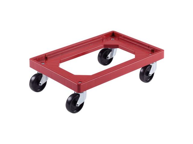 Transport-Rollwagen Mit Polyamidrädern, schwarz 600 x 400 x 180 mm 