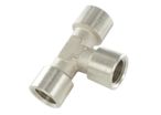 Gleiches T-Stück, zylindrisches Innengewinde aus vernickeltem Messing