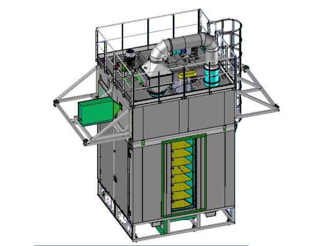 Drehtellerofen mit 8 Ebenen für thermische Prozesse von 40 - 300 °C