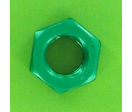 Muttern : Sechskantmuttern - Sechskantmuttern  0.8D - Sechskantmuttern Aluminium DIN 934 - Blister mit 5 Sechskantmuttern P40 Grün eloxiert