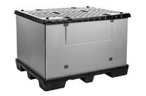 Faltbarer Grossbehaelter Mega-Pack 1500 grau-schwarz 