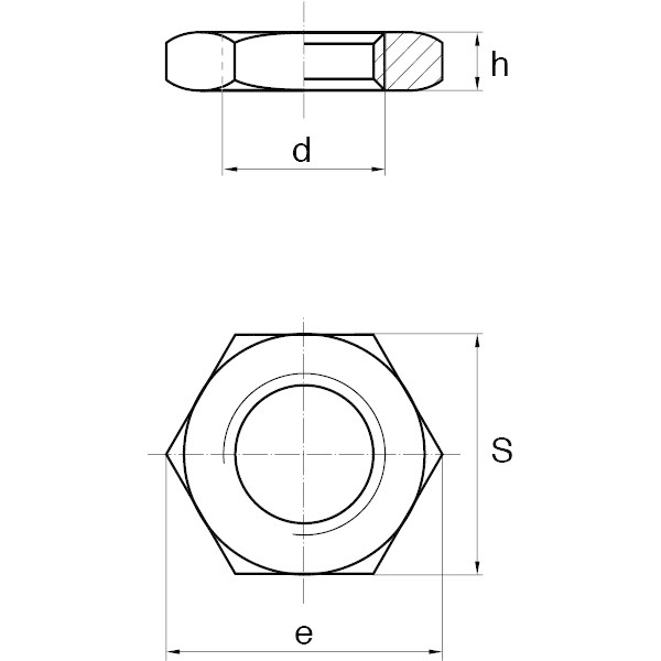 Sechskantmuttern, flach - Spannmutter
