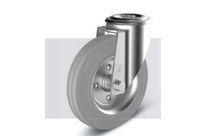  Räder mit Stahlblechgehäuse mit Rückenlochbefestigung. Serie WB R - 50 - 205 kg