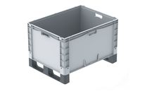 Großbehälter mit Kufen, Rädern und Füßen 800 x 600 x 420 mm : : EURO-NORM BASICLINE PLUS