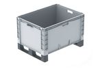 Großbehälter mit Kufen, Rädern und Füßen 800 x 600 x 420 mm : : EURO-NORM BASICLINE PLUS