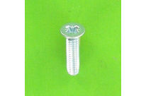 Selbstschneidende Schrauben : Gewindefurchende Schrauben - Senkkopf mit Pozidriv-Kreuzschlitz - Bohrschrauben mit Senkkopf und Pozidriv-Kreuzschlitz Stahl Weiß verzinkt DIN 7500M