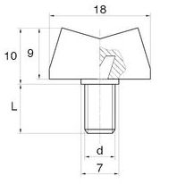 Flügelschrauben BPF 10 - produit présenté par BÜLTE PLASTIQUES