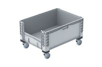  Großbehälter mit Kufen, Rädern und Füßen 800 x 600 x 320 mm : EURO-NORM basicline plus