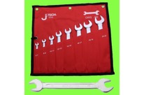 Wiha : WIHA Clés Plates - Clés à Fourches Chromées - Jeu de Clés à Fourches Chromées 8 pièces