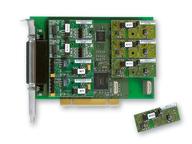 1- bis 8-fach serielle Schnittstellen, RS232, RS422, RS485, 20 mA CL, PCI