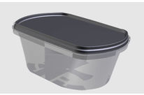 Eingespritzter Kunststoffbecher für Eisprodukte, Früchte, Fertiggerichte, Aufstriche,  Soßen, Streichpaste…