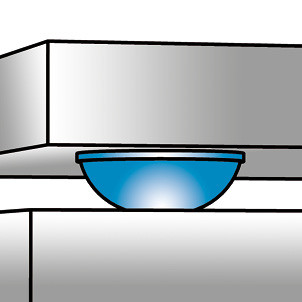 Puffer, selbstklebend, gewölbt - BÜLTE PLASTIQUES
