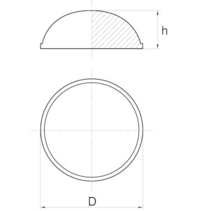 Puffer, selbstklebend, gewölbt - produit présenté par BÜLTE PLASTIQUES