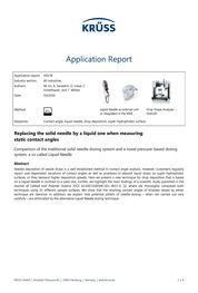 Replacing the solid needle by a liquid one when measuring static contact angles