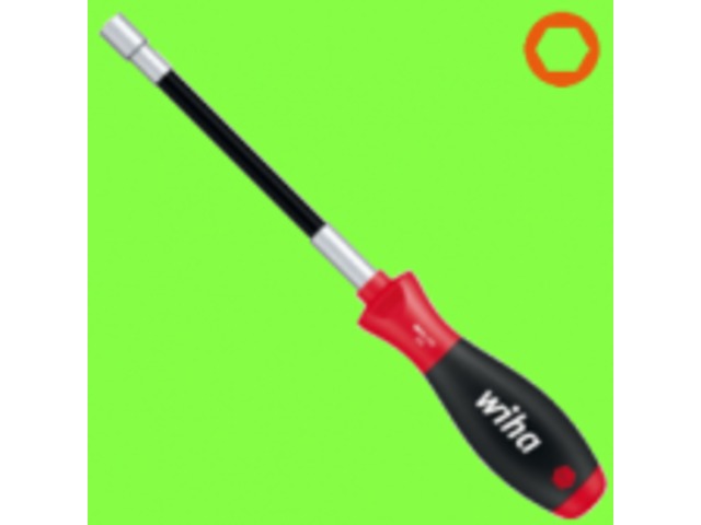 Wiha : WIHA Tournevis - Tournevis SoftFinish - Tournevis à Douille Six Pans SoftFinish, Lame Flexible