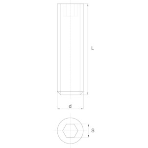 Gewindestifte mit Innensechskant DIN 913 - Verschraubung