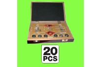 Werkzeug : Coffrets d&#039;Outillages - COFFRET BOIS 20 PIECES TARAUDS + FILIERES USAGES FREQUENTS