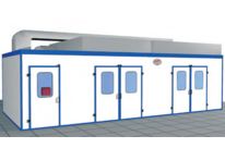 ZUSAMMENBAU: ÜBERDRUCKKABINE MIT TROCKENFILTERUNG UND OFENMODUL