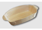 Ovale, tiefgeklebte Holzschale geeignet für Schokolade, Hefegebäck, Desserts, Käse, Nudeln, Fleisch, Feinkost…