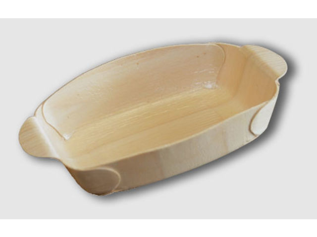 Ovale, tiefgeklebte Holzschale geeignet für Schokolade, Hefegebäck, Desserts, Käse, Nudeln, Fleisch, Feinkost…