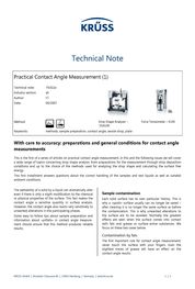 With care to accuracy: preparations and general conditions for contact angle measurements